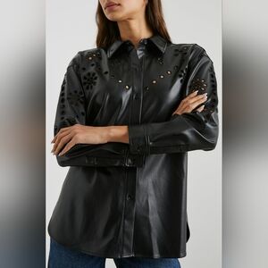 Rails Tamsyn Women's Sixe XL Black Long Sleeve Button Up Shirt
